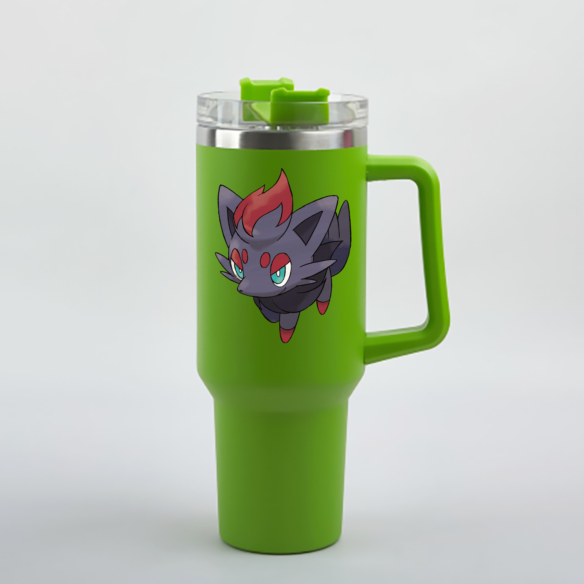 （画像用） ポケットモンスター Pokémon 1200mL車用タンブラー - クリスタルステッカー（プラスチックストロー付き）
